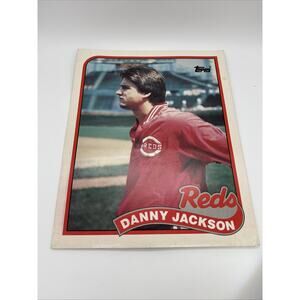 Topps 1989 Duo-Tang Sports Shots MLB Pocket Folder Danny Jackson Reds Baseball